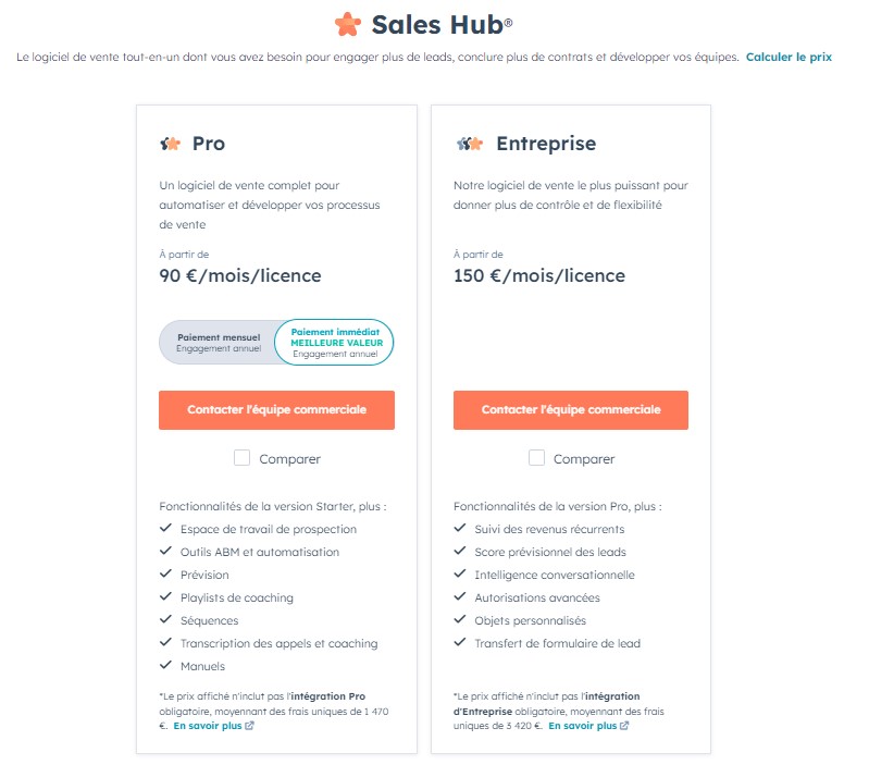 sales hub hubspot